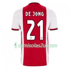 Camisolas de Futebol AFC Ajax Frenkie de Jong 21 Equipamento Principal 2019/20 Manga Curta